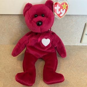 Valentina Beanie Baby, Original, Tags attached with tag protector